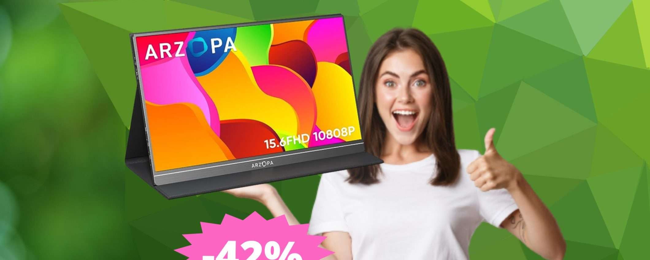 Monitor portatile ARZOPA: OFFERTA esclusiva su Amazon