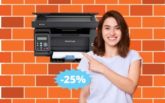 Stampante laser multifunzione PANTUM in MEGA sconto del 25%