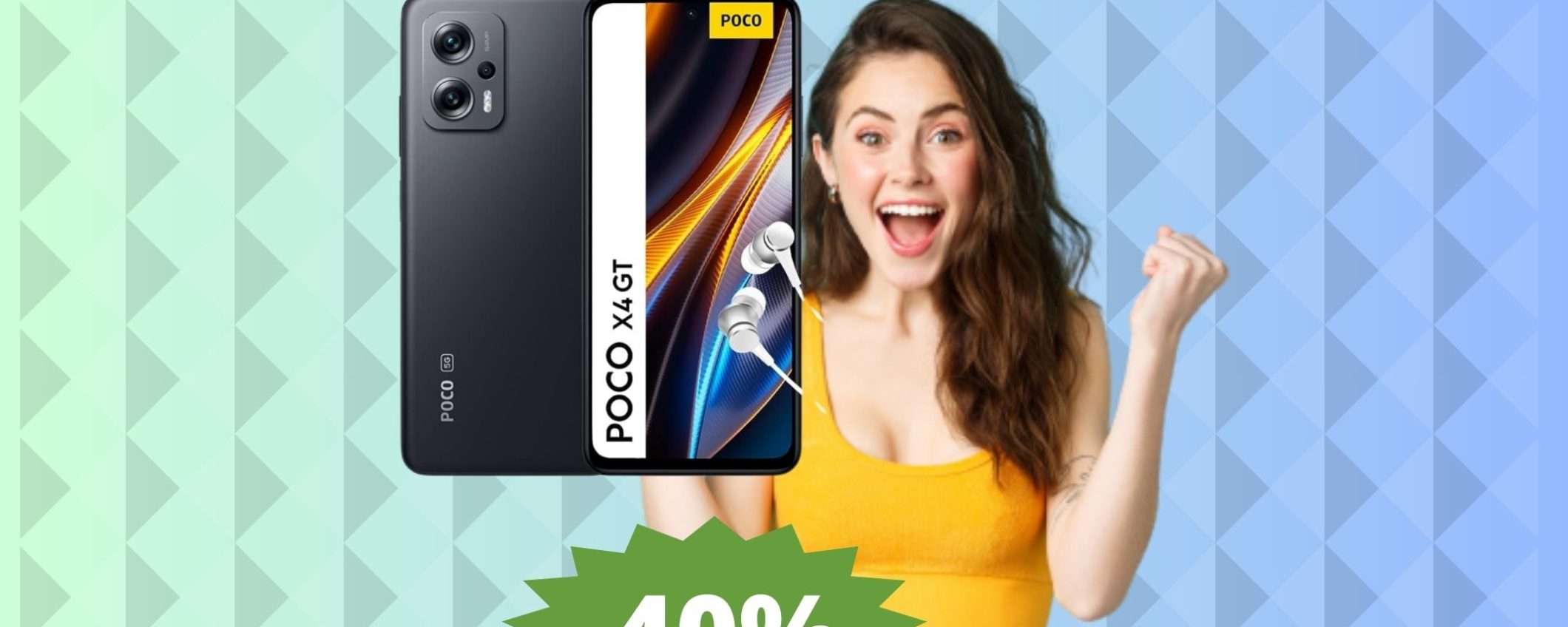 POCO X4 GT: sconto IMPERDIBILE del 40% su Amazon