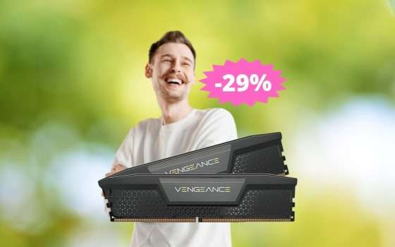 RAM CORSAIR VENGEANCE DDR5 da 32GB: SUPER sconto del 29%