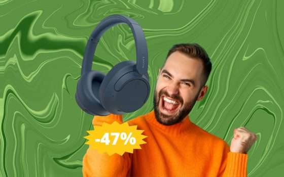 Cuffie Sony WH-CH720N: sconto PAZZESCO del 47% su Amazon