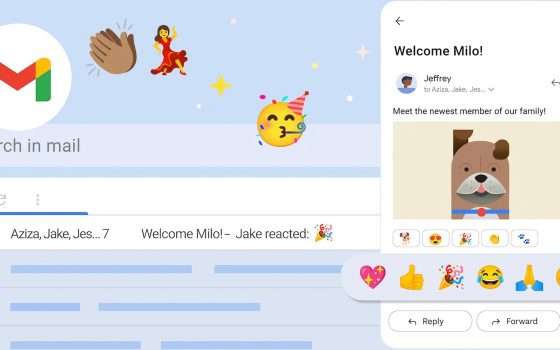 Gmail: le reazioni con emoji arrivano questo mese