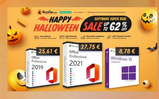 Festeggia Halloween: Office 2021 Professional a vita per 27,75€ su Keysfan