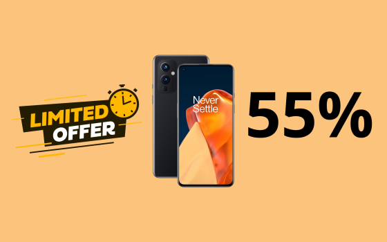 OnePlus 9 5G con ricarica veloce in ENORME sconto del 55%