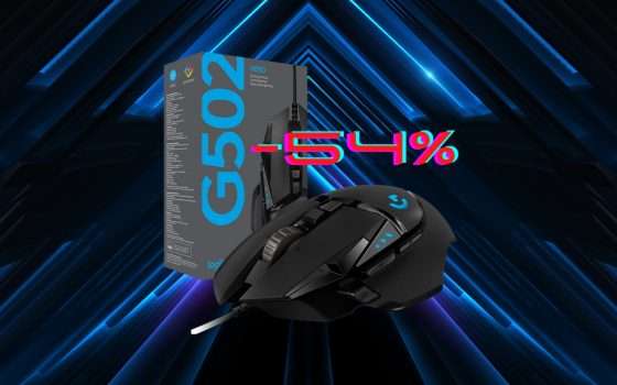 Mouse Gaming Logitech G502: un MOSTRO al 54% di SCONTO