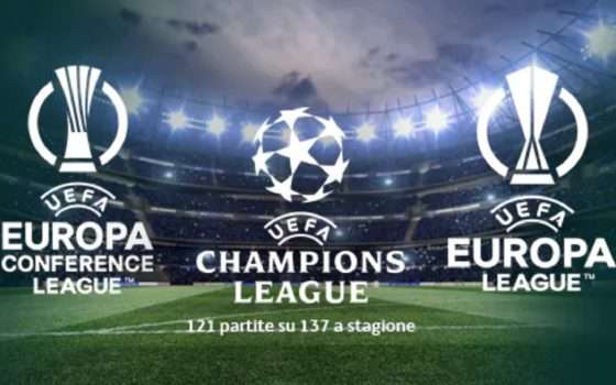 Con NOW guardi le 3 grandi coppe europee UEFA a 9,99 euro al mese