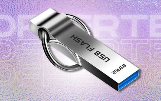 Chiavetta USB 3.0 da 256GB indistruttibile: un regalo su Amazon