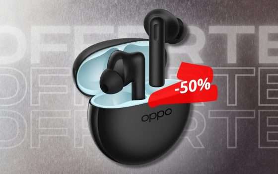 OPPO Enco Buds2 a prezzo DIMEZZATO, sconto del 50% su wearable ottime