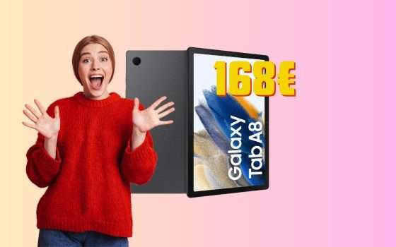 Samsung Galaxy Tab A8: solo 168€ adesso su Amazon