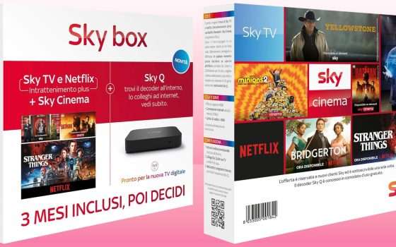 SUPER SCONTO su Sky box con Sky TV, Netflix e Sky Cinema