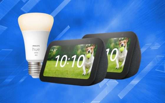 Echo Show 5: 2 pezzi con lampadina LED Philips, bundle in SCONTO