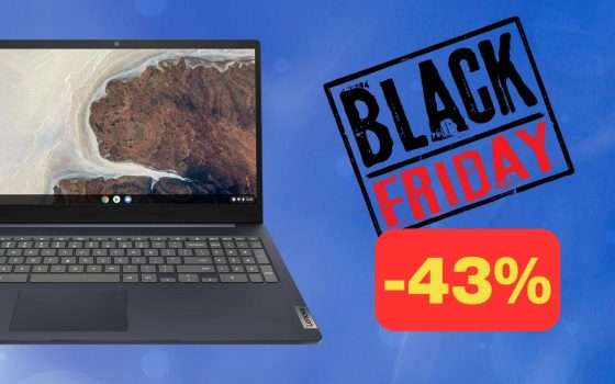 Chromebook Lenovo a 199 euro: è il Black Friday Amazon (-43%)