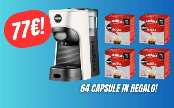 SCONTO INCREDIBILE per la macchina da caffè Lavazza + 64 Capsule!