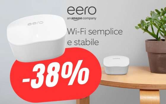 Addio segnale WiFi debole con l'Extender Amazon eero scontato del -38%!