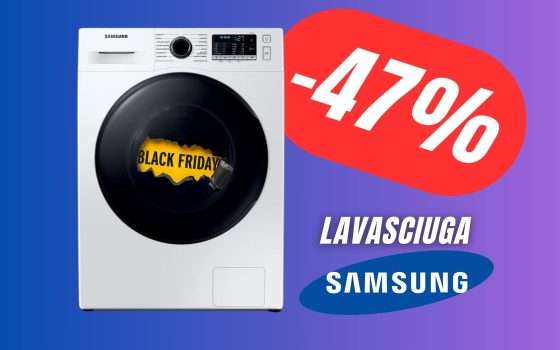 La Lavasciuga Samsung costa solo 479€ con lo SCONTO del -47% su Amazon!