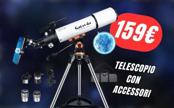 Osserva lo spazio dalla tua cameretta con il Telescopio Astronomico a soli 159€!