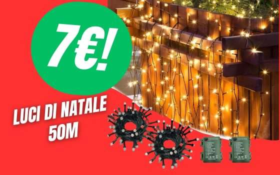 Preparati per il Natale con queste Luci LED da 50M a soli 7€  col COUPON ESLCUSIVO