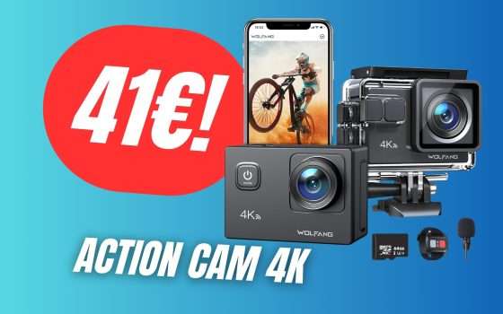 Action Cam con risoluzione 4K a soli 41,99€ grazie al COUPON ESCLUSIVO