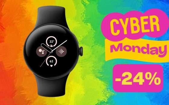 Cyber Monday Amazon: Google Pixel Watch 2 in OTTIMO SCONTO (-24%)