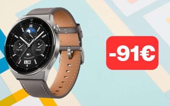 Huawei Watch GT3: smartwatch elegante in OTTIMO SCONTO su Amazon (-95€)