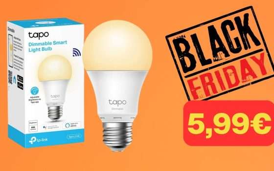 Lampadina smart TP-Link Tapo a prezzo STRACCIATO per il Black Friday