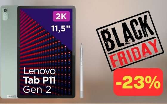 Lenovo Tab P11: tablet 2K, 128GB e Android in sconto Black Friday