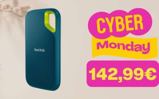 SSD portatile SanDisk da 2TB in ottimo sconto per il Cyber Monday