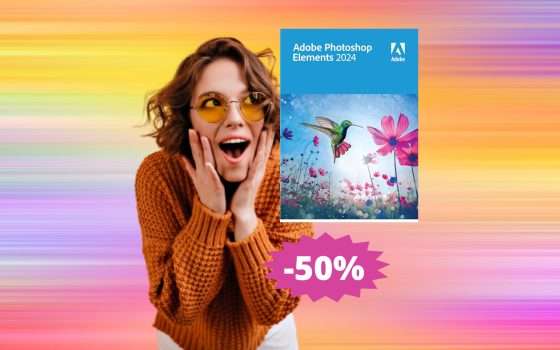 Adobe Photoshop Elements 2024: sconto FOLLE Black Friday (-50%)