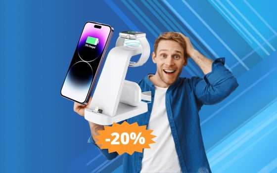 Caricatore Apple 3 in 1: SUPER sconto del 20% su Amazon