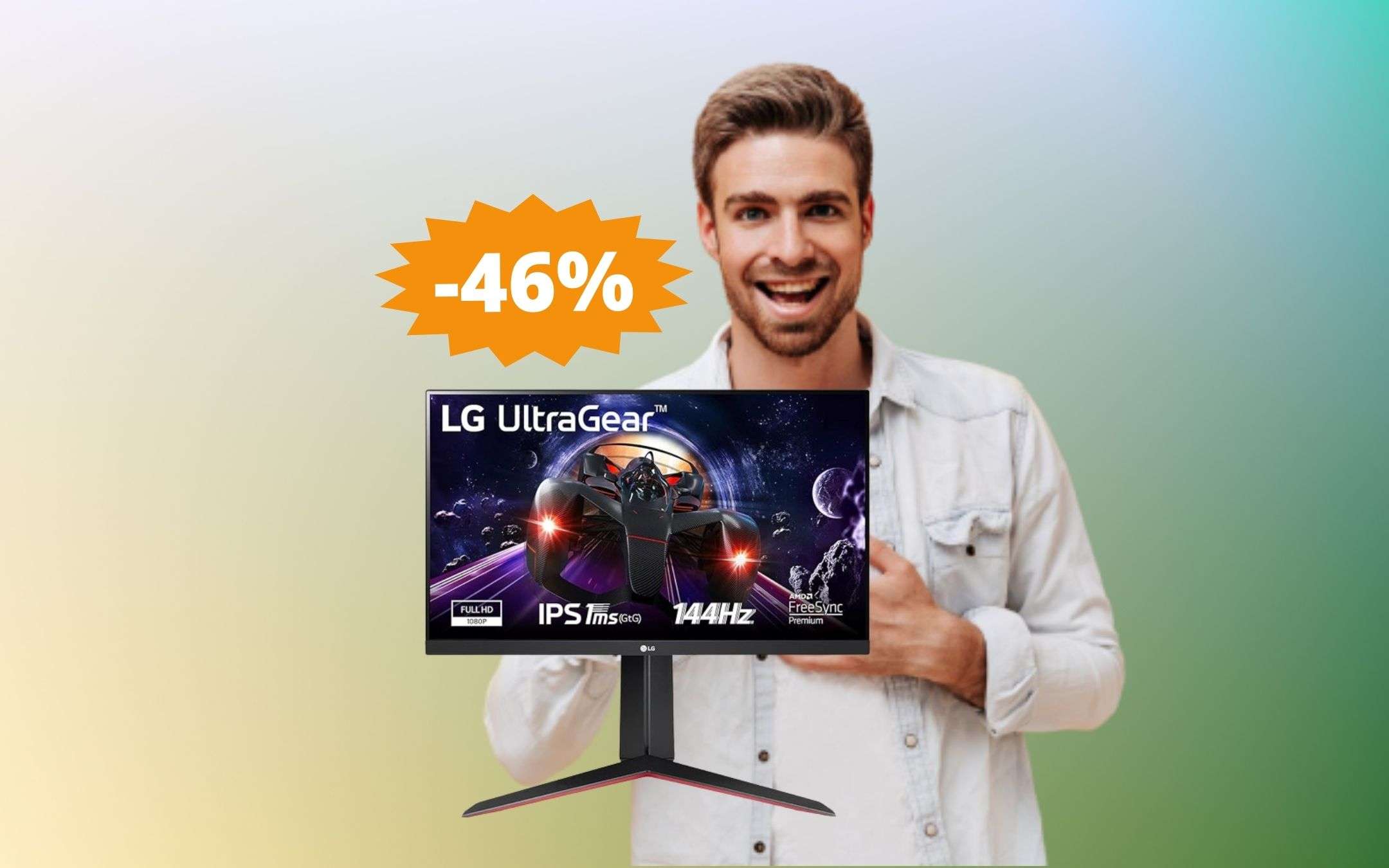 LG UltraGear, monitor gaming da 24, offerta imperdibile: il prezzo crolla  del 46%