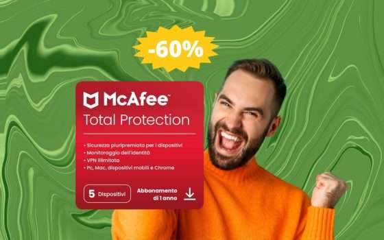 McAfee Total Protection 2024: un AFFARE irresistibile (-60%)