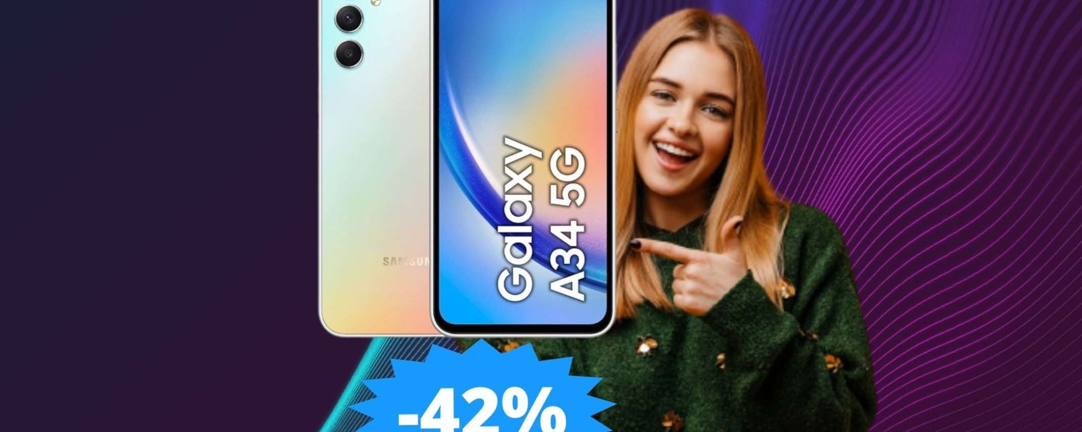 Samsung Galaxy A34: un AFFARE con il 42% di sconto