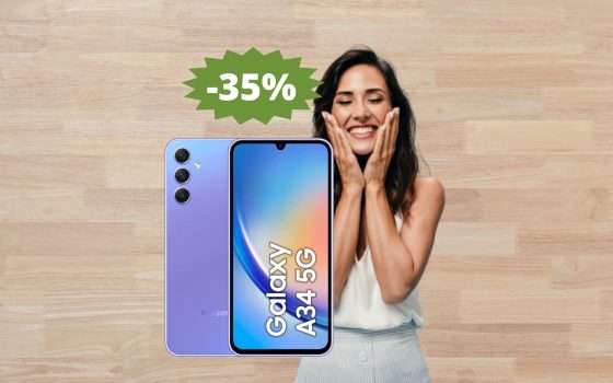 Samsung Galaxy A34: un AFFARE da prendere al volo (-35%)