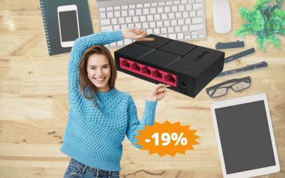 Switch Ethernet TP-Link Mercusys: SUPER sconto del 19%