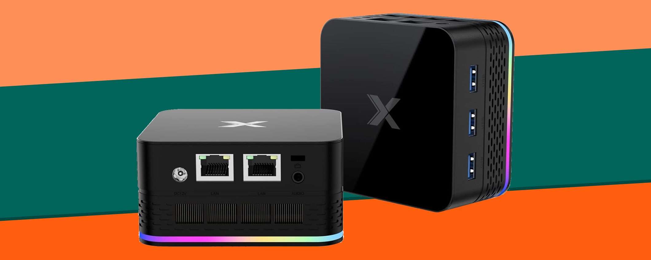 Cyber Monday: coupon per il Mini PC con CPU Intel e luci RGB