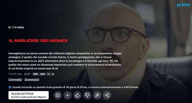 il migliore dei mondi amazon prime video