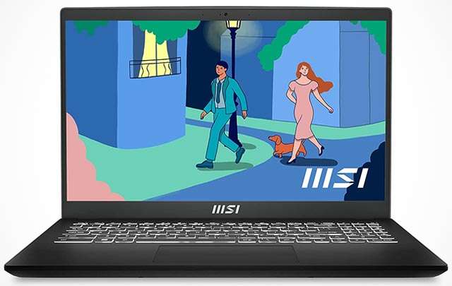 Il design del notebook MSI Modern 15