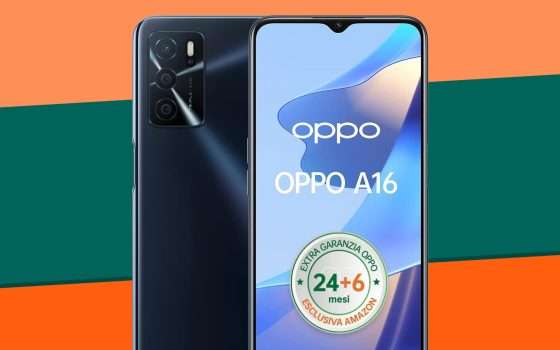 OPPO A16, lo smartphone CROLLA a 99€ per il Black Friday