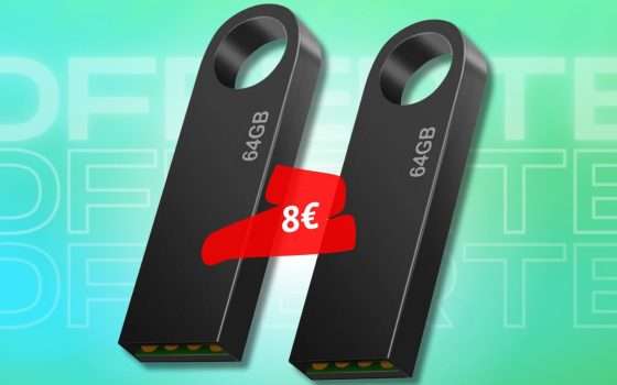 2 chiavette USB 64 GB in metallo da NON perdere mai di vista (8€)