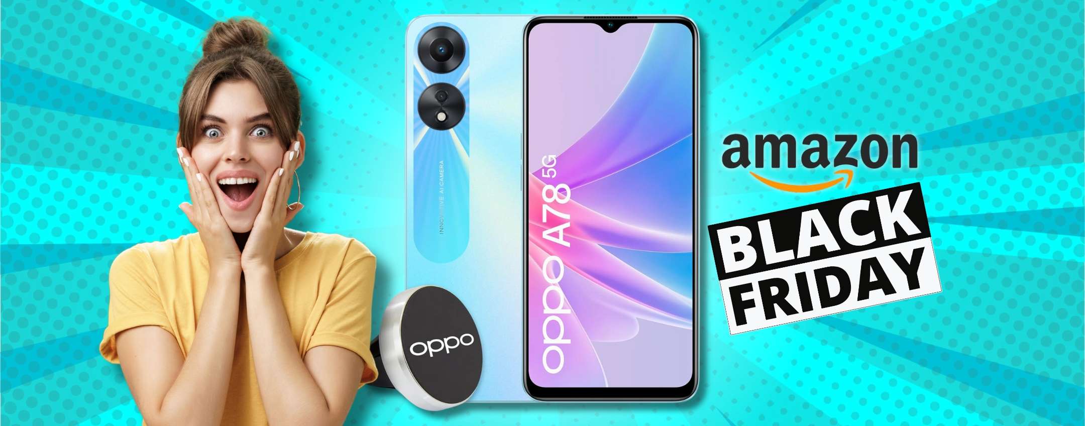 Smartphone OPPO A78 + supporto AUTO a soli 199 euro: l'offerta BLACK FRIDAY del  giorno - Webnews