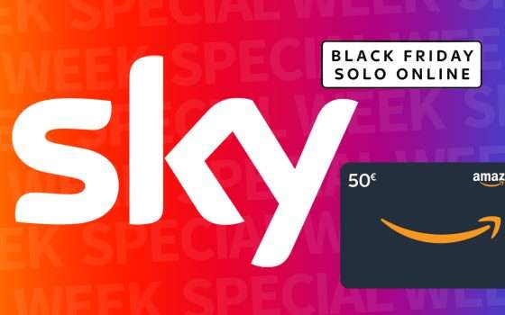 Black Friday Sky: buono Amazon 50€ in regalo