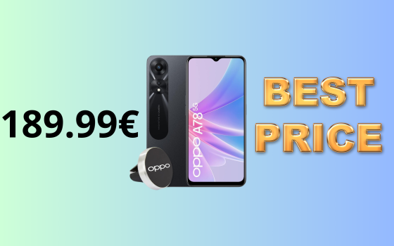 OPPO A78 5G, con una SUPER batteria e 128 GB a soli 189,99€