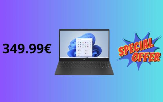 HP Laptop 15 con Windows 11 in offerta a SOLI 349,99€