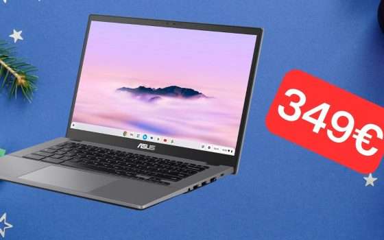 Chromebook ASUS in offerta natalizia a 349€ (-100€) su Amazon