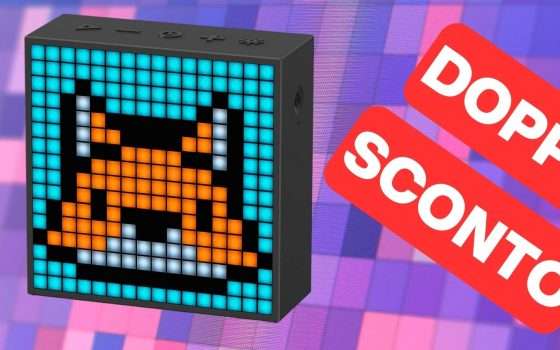 Altoparlante bluetooth con display in Pixel Art in DOPPIO SCONTO su Amazon