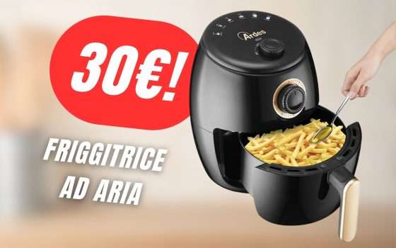 Questa Friggitrice ad Aria da 2L costa solo 30€ col COUPON!