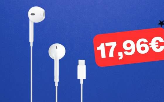 Auricolari Apple EarPods USB-C a soli 17,96€ su Amazon: offerta di Natale