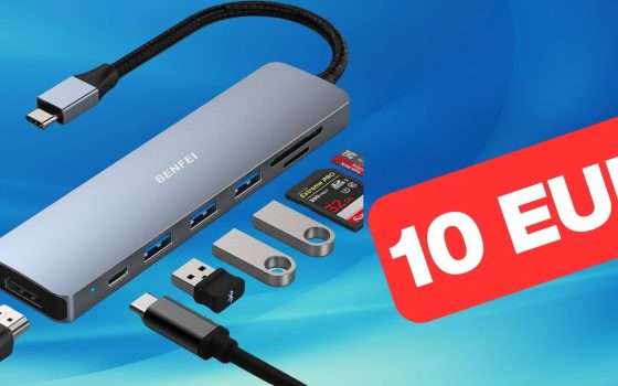 Hub USB 7-in-1 in offerta Amazon: ti bastano solo 10 euro