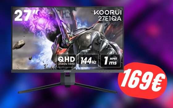 MINIMO STORICO per il Monitor da Gaming QHD (2K) e 144 Hz!