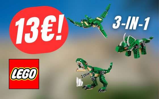 Il set LEGO Dinosauro 3 in 1 COSTA POCHISSIMO